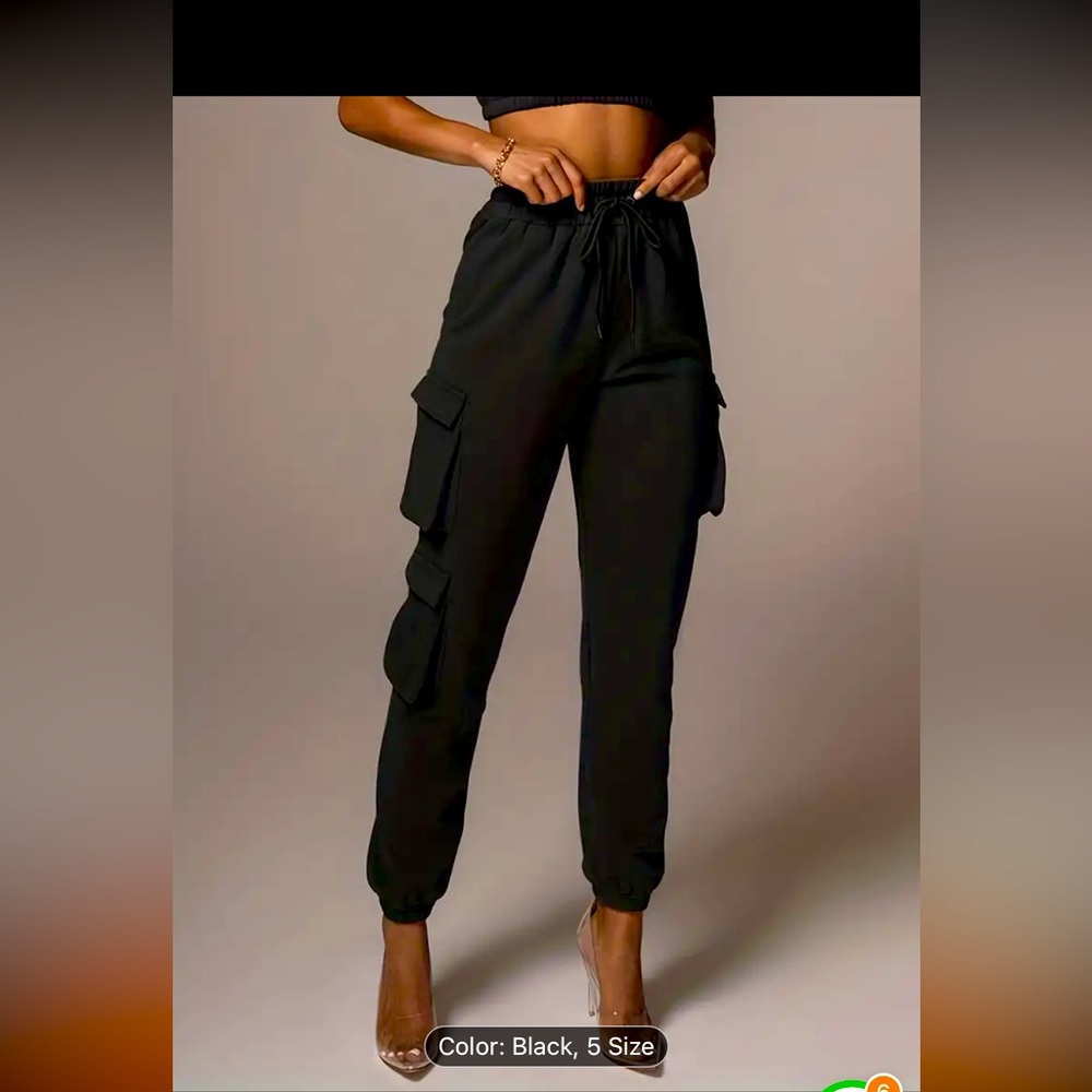 Black cargo sweats stylish and comfy pants x large